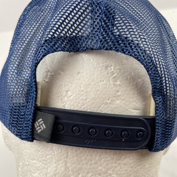 Columbia Trucker Snapback Hat Adults Canvas Mesh Outdoors Fish Hike Raised Logo - Picture 5 of 8